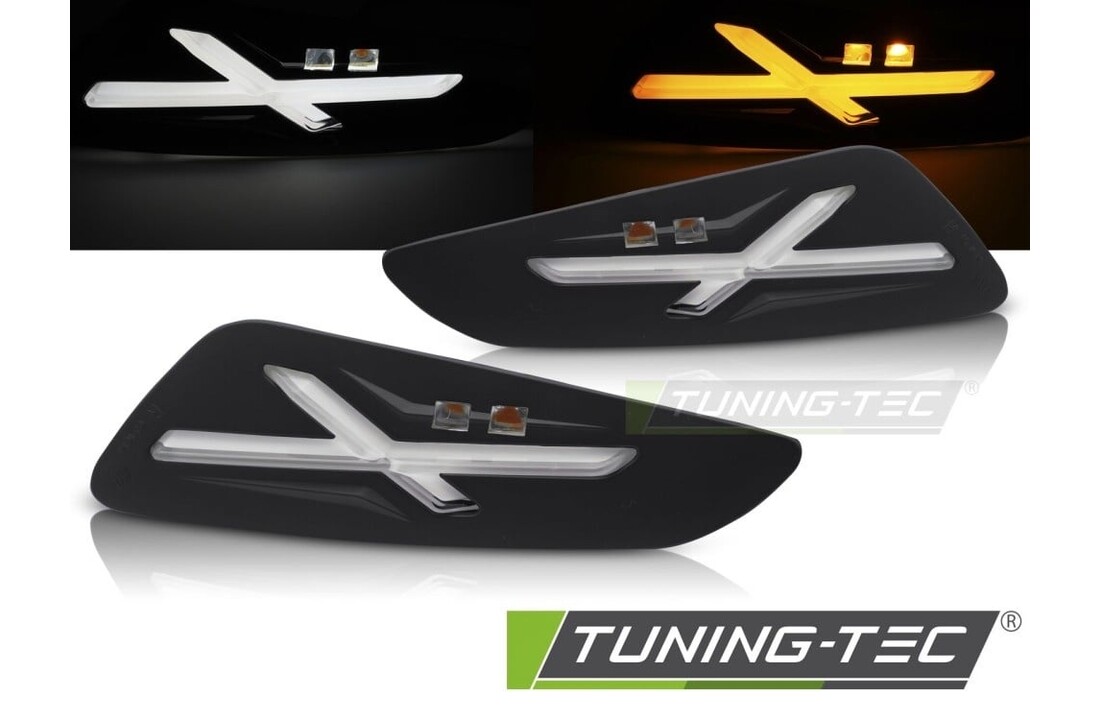 Voorste richtingaanwijzers zwart LED voor VESPA SPRINT / PRIMAVERA 150cc