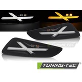 Voorste richtingaanwijzers zwart LED voor VESPA SPRINT / PRIMAVERA 150cc