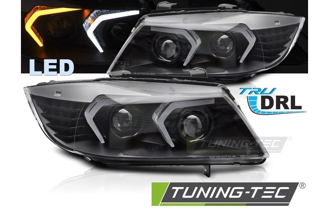 Koplampen Full LED Zwart geschikt voor BMW E90/E91 (2005-2008)