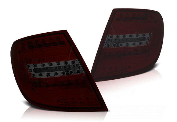Achterlichten geschikt voor Mercedes C-Klasse W204 Combi 2007-2010 Rood Smoke LED Bar