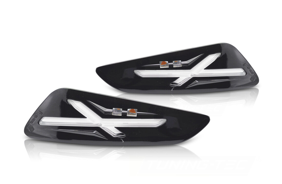 LED Voor Knipperlichten Glanzend Zwart voor VESPA SPRINT / PRIMAVERA 150cc