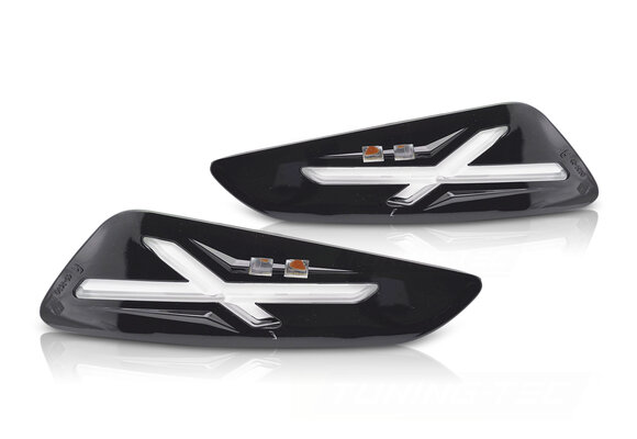 LED Voor Knipperlichten Glanzend Zwart voor VESPA SPRINT / PRIMAVERA 150cc