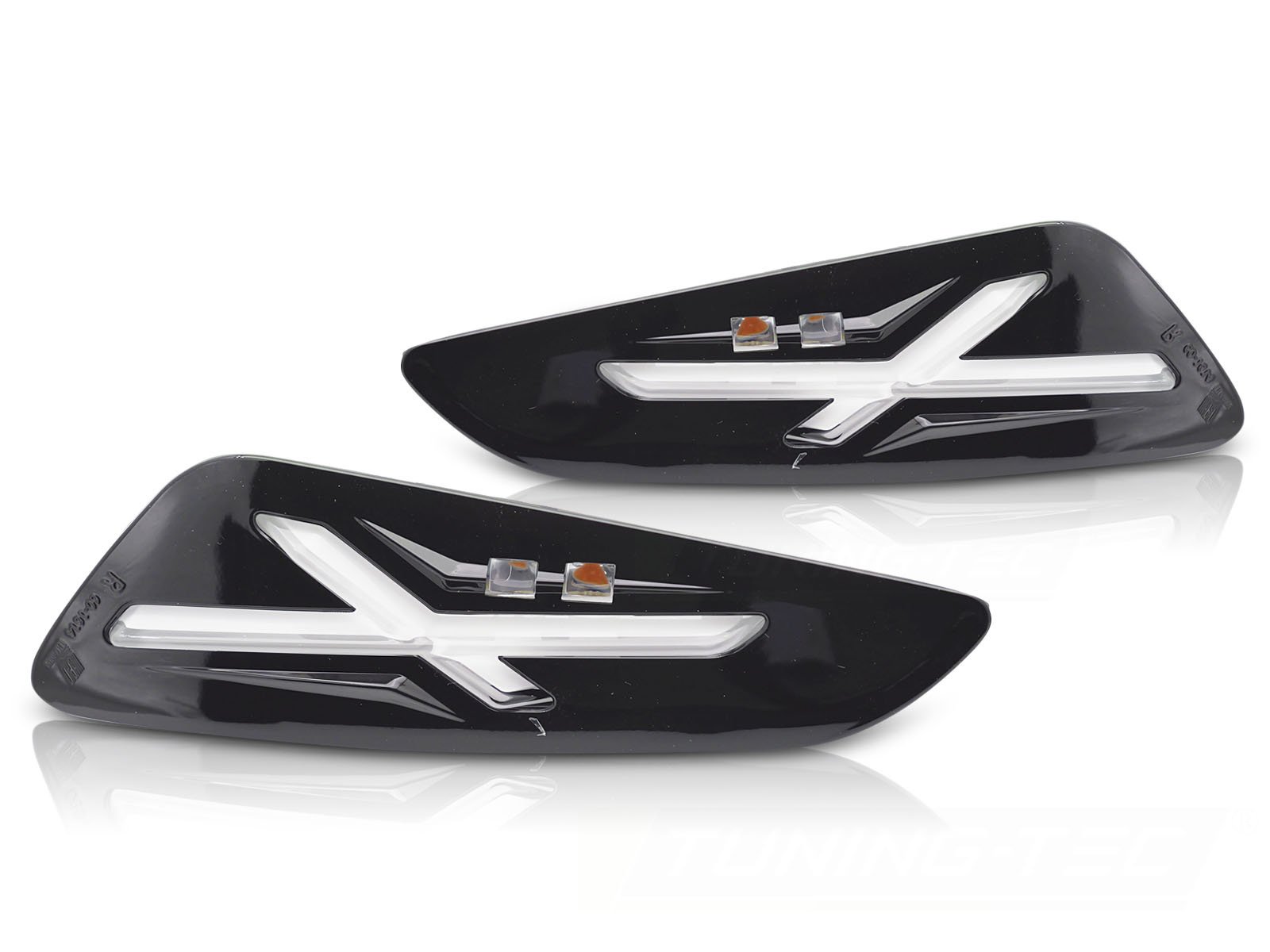 LED Voor Knipperlichten Glanzend Zwart voor VESPA SPRINT / PRIMAVERA 150cc