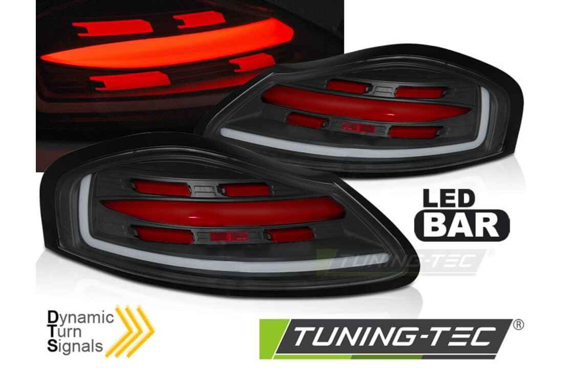 Achterlichten LED BAR Zwart-Rood Sequentiële geschikt voor Porsche Boxster 986 96-04