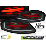 Achterlichten LED BAR Zwart-Rood Sequentiële geschikt voor Porsche Boxster 986 96-04
