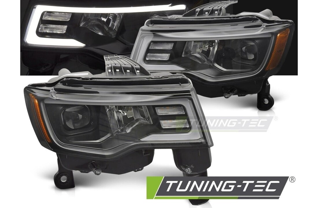 Koplampen Jeep Grand Cherokee 16-21 Tube Light Zwart