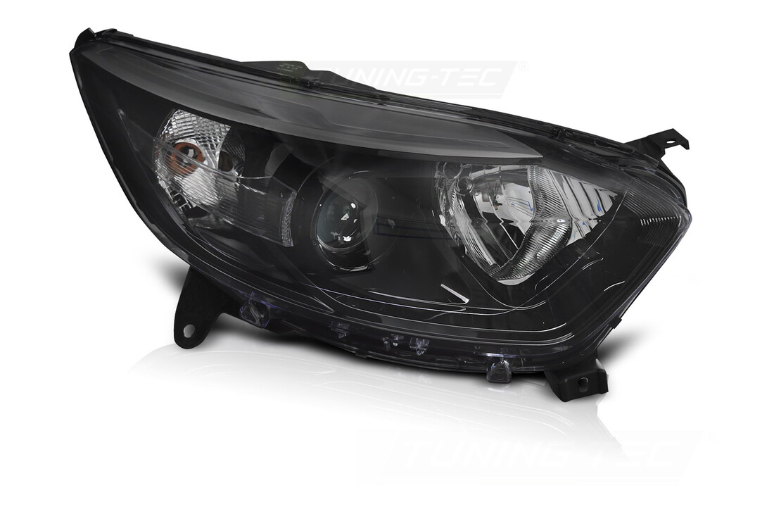 Koplamp Zwart Rechterzijde TYC geschikt voor Renault Captur I (2013-2017)