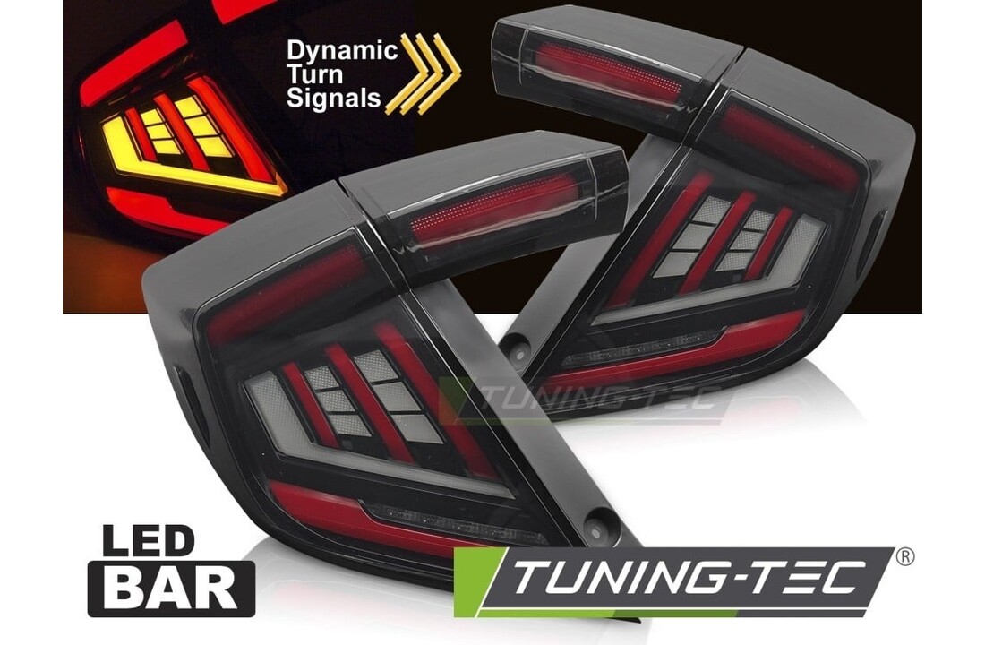 LED Achterlichten Smoke geschikt voor Honda Civic X 2016-2021 Hatchback