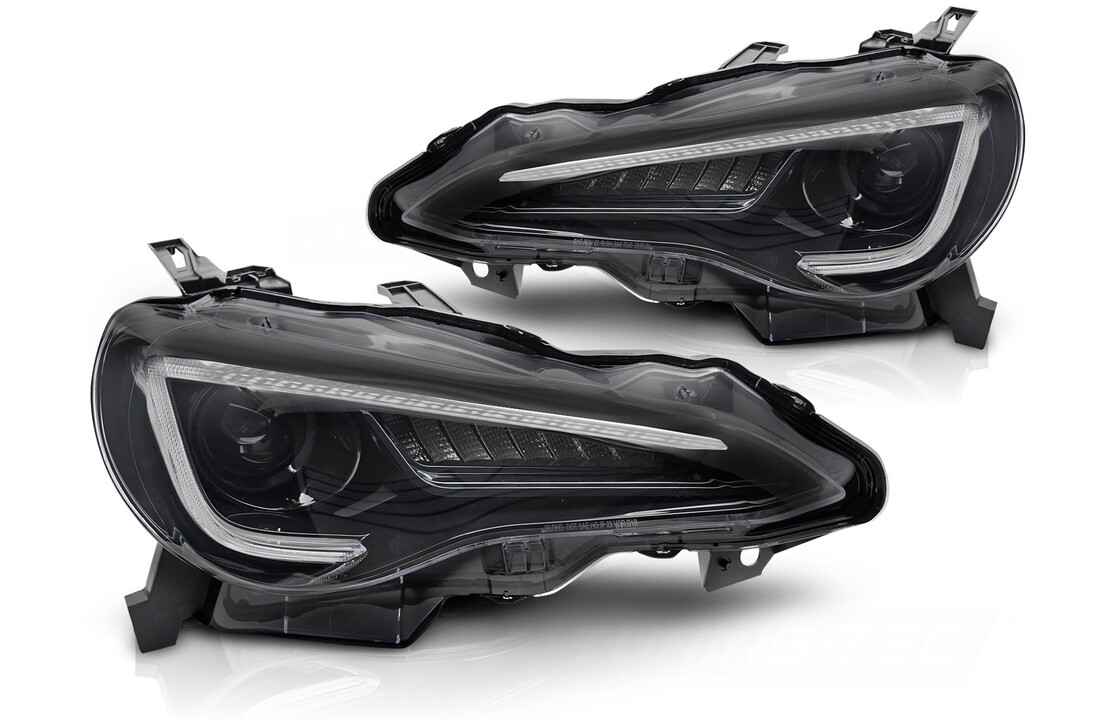 Koplampen Zwart Tube LED DRL geschikt voor Toyota GT86 12-21