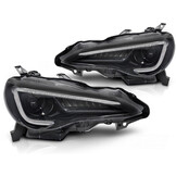 Koplampen Zwart Tube LED DRL geschikt voor Toyota GT86 12-21