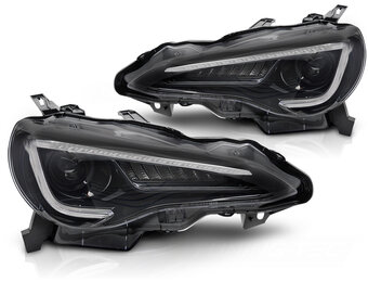 Koplampen Zwart Tube LED DRL geschikt voor Toyota GT86 12-21