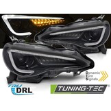 Koplampen Zwart Tube LED DRL geschikt voor Toyota GT86 12-21