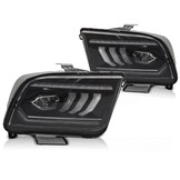Koplampen Tube LED Zwart geschikt voor Ford Mustang 04-09