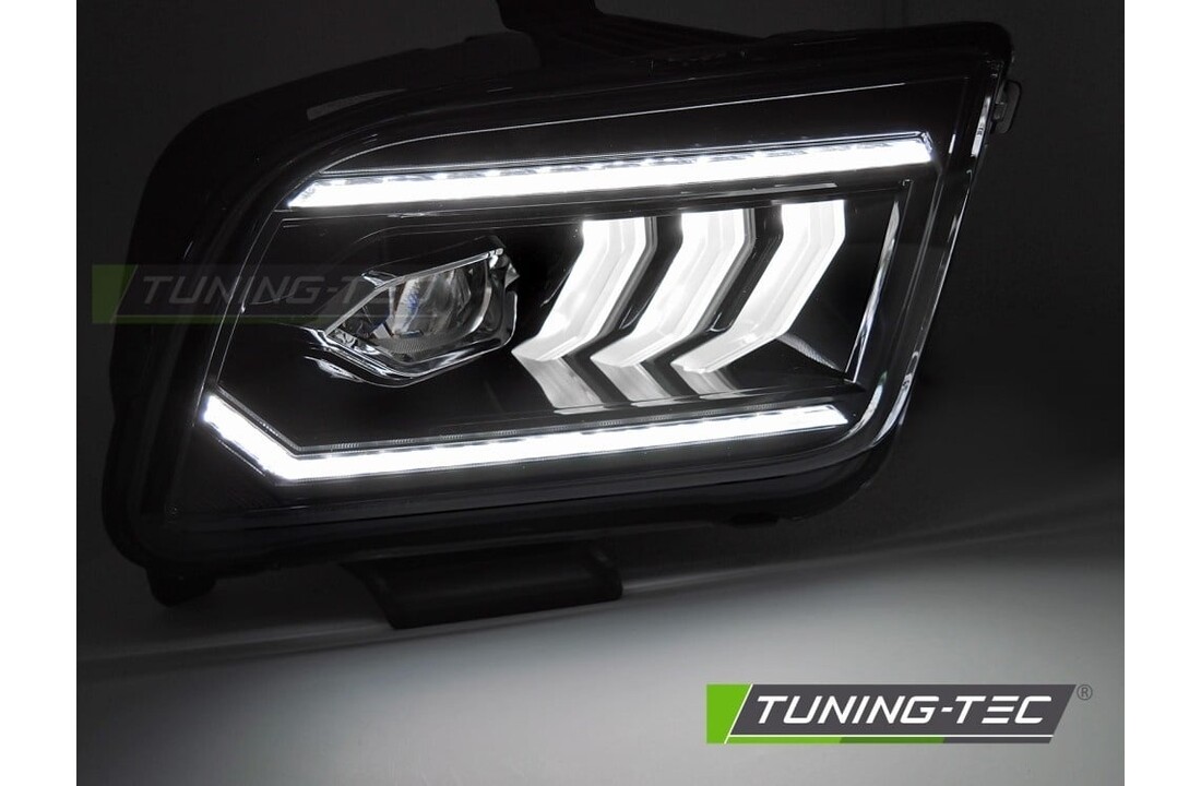 Koplampen Tube LED Zwart geschikt voor Ford Mustang 04-09