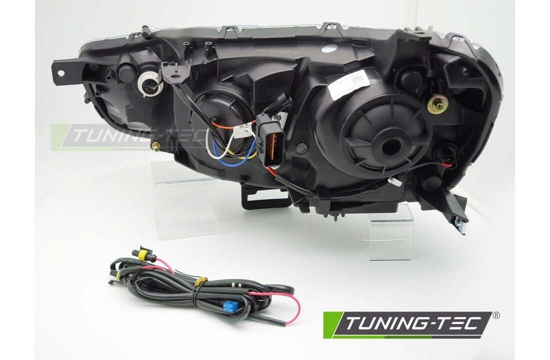 Koplampen Mitsubishi Lancer VIII 08-16 Tube Light Zwart