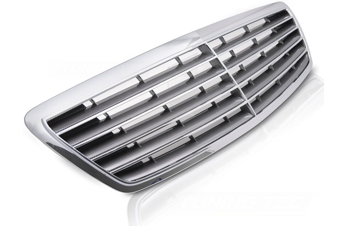 Grille Chroom-Carbon look geschikt voor Mercedes S-Klasse W220 02-05