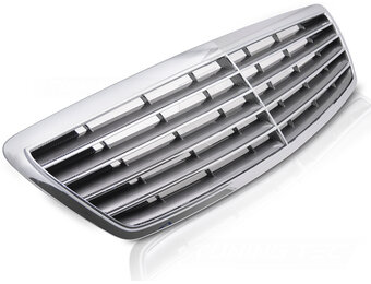 Grille Chroom-Carbon look geschikt voor Mercedes S-Klasse W220 02-05