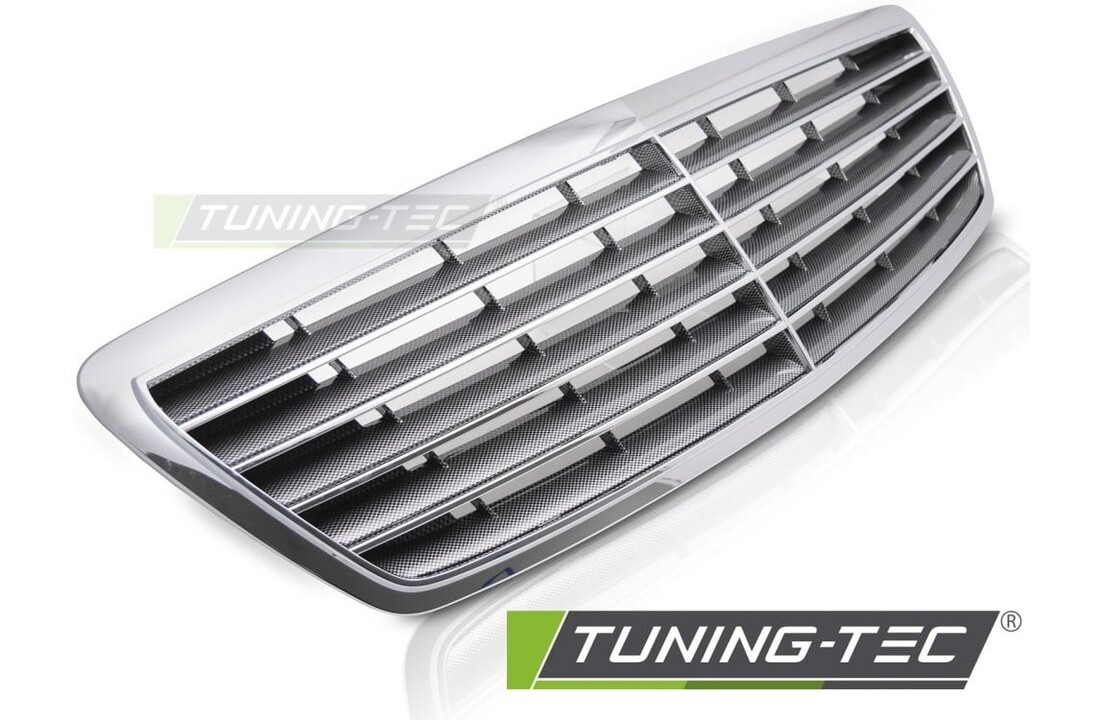 Grille Chroom-Carbon look geschikt voor Mercedes S-Klasse W220 02-05