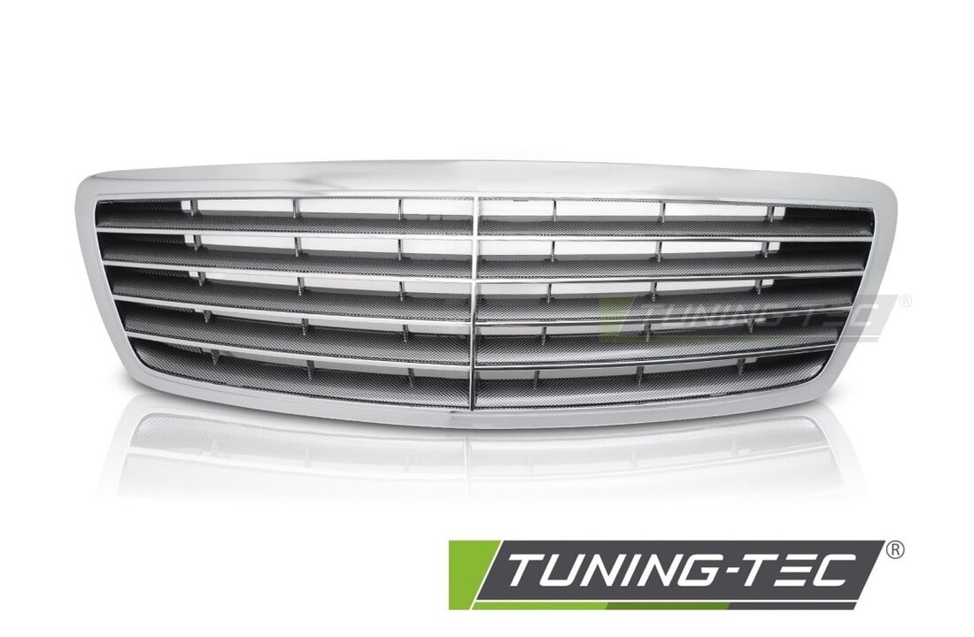 Grille Chroom-Carbon look geschikt voor Mercedes S-Klasse W220 02-05
