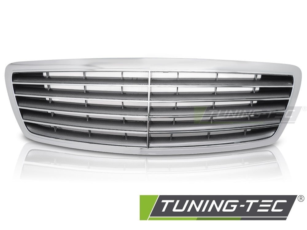 Grille Chroom-Carbon look geschikt voor Mercedes S-Klasse W220 02-05