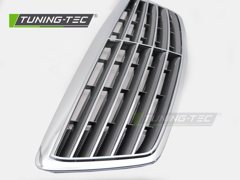 Grille Chroom-Carbon look geschikt voor Mercedes S-Klasse W220 02-05