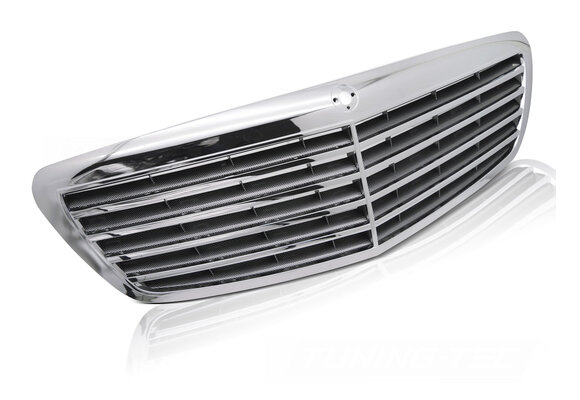Grille Chroom-Carbon Look geschikt voor Mercedes S-Klasse W221 (2005-2009)