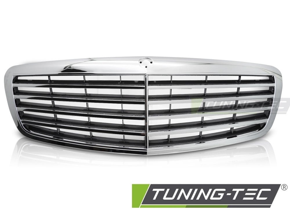 Grille Chroom-Carbon Look geschikt voor Mercedes S-Klasse W221 (2005-2009)