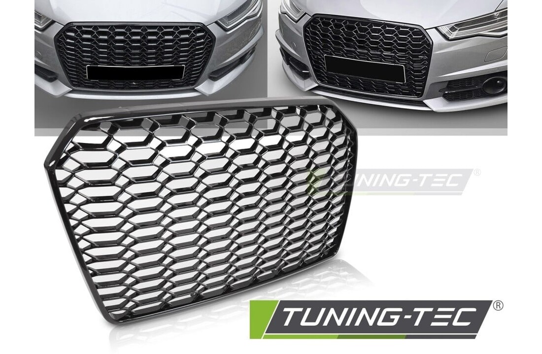 Grille Sport Hoogglans Zwart geschikt voor AUDI A6 C7 2011-2014