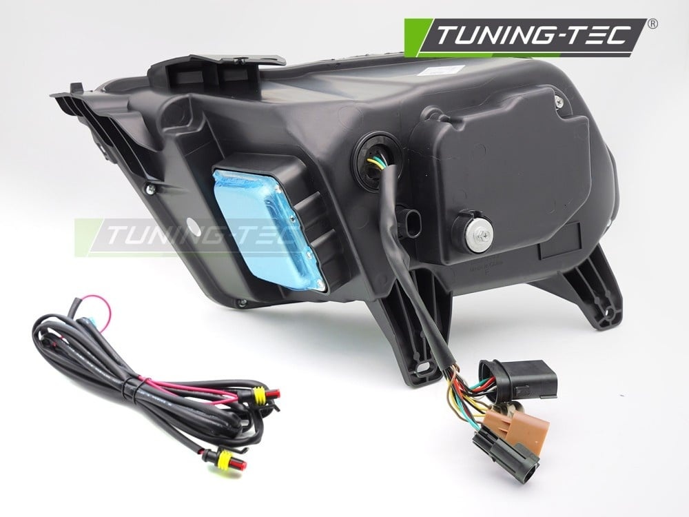 LED Koplampen Zwart DRL Dynamisch Knipperlicht geschikt voor Ford Mustang 10-13