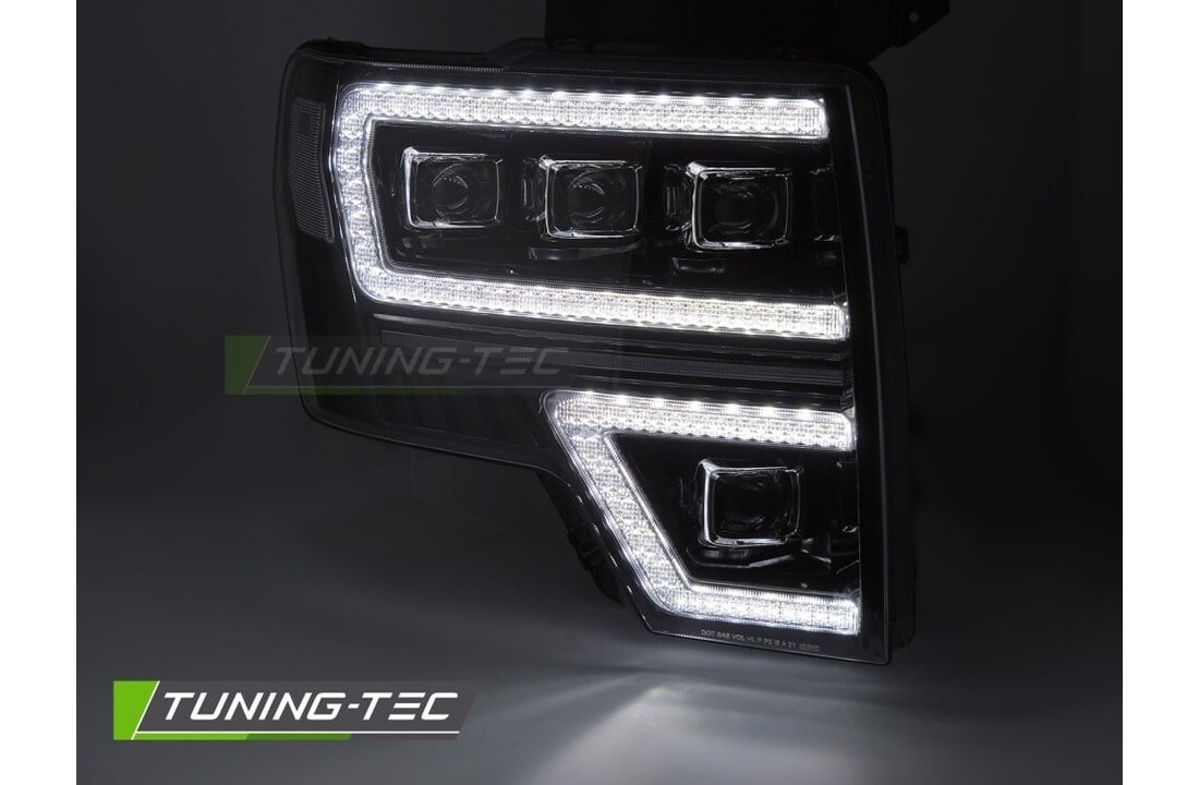 Koplampen geschikt voor Ford F150 MK12 08-14 Full LED Zwart DRL Sequentiële