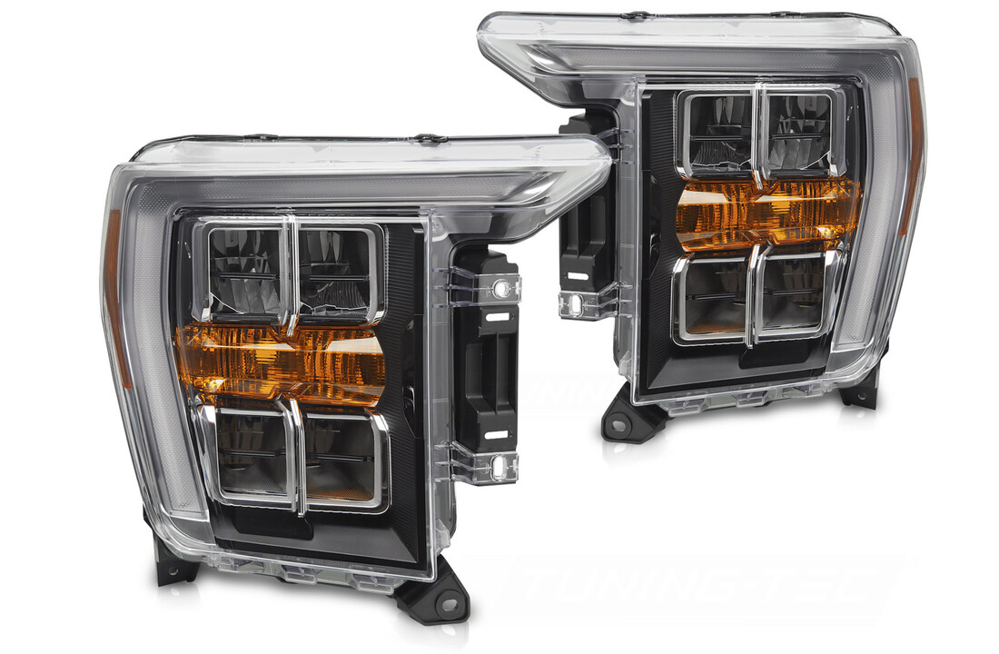 Koplampen Zwart DRL geschikt voor Ford F150 MK14 20-23