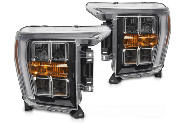 Koplampen Zwart DRL geschikt voor Ford F150 MK14 20-23