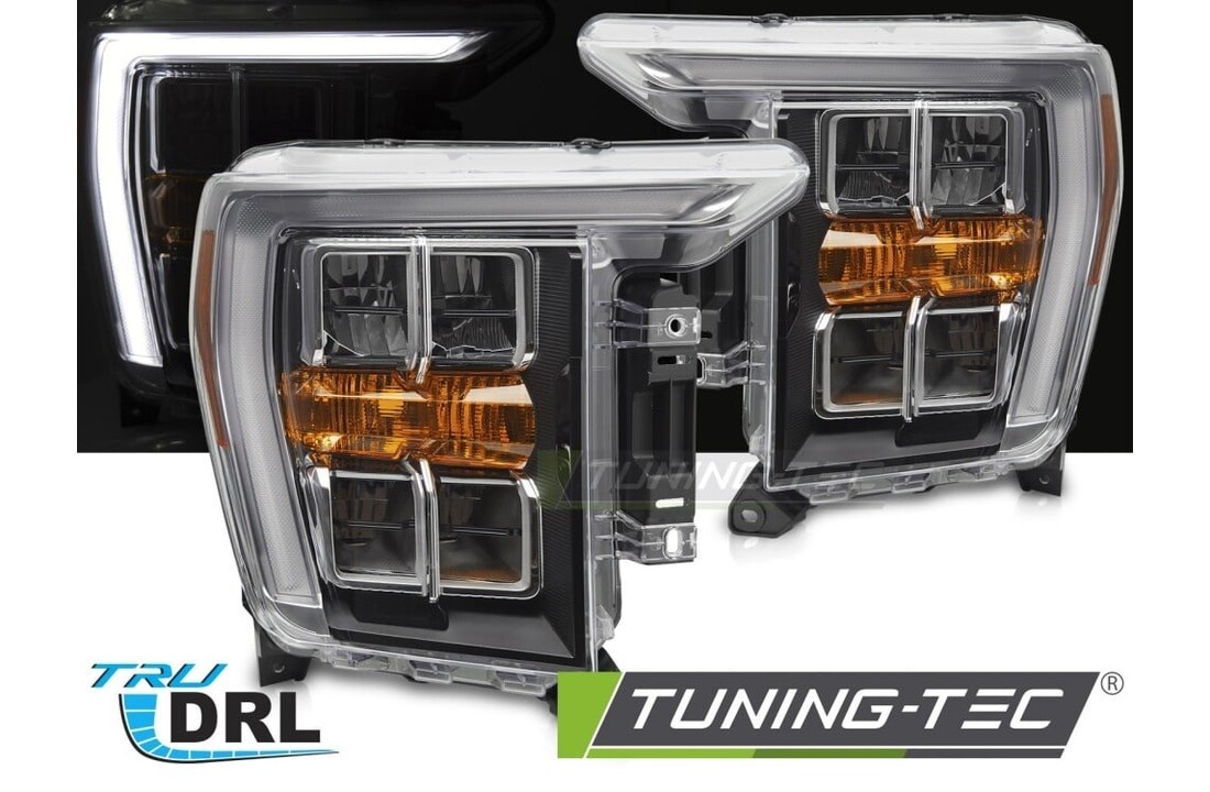 Koplampen Zwart DRL geschikt voor Ford F150 MK14 20-23
