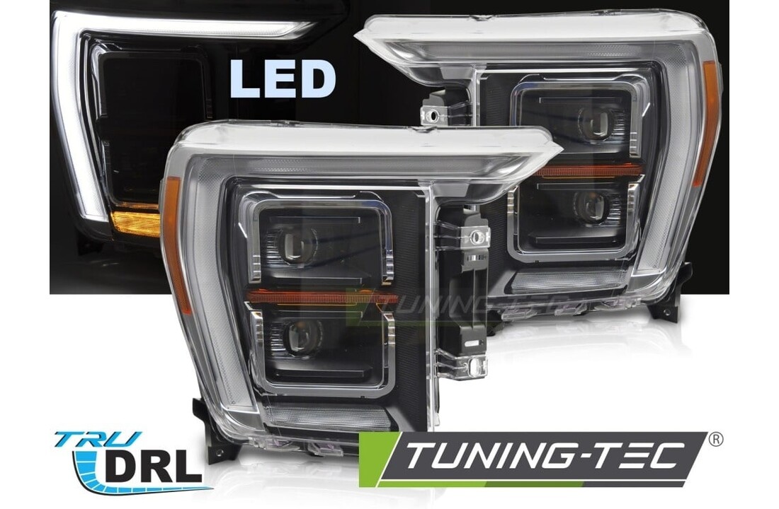 LED Koplampen Zwart DRL geschikt voor FORD F150 MK14 2020-2023