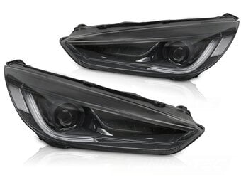 Koplampen geschikt voor Ford Focus MK3 14-18 Zwart LED DRL