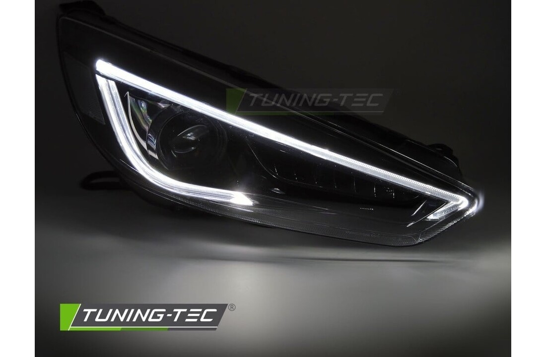 Koplampen geschikt voor Ford Focus MK3 14-18 Zwart LED DRL