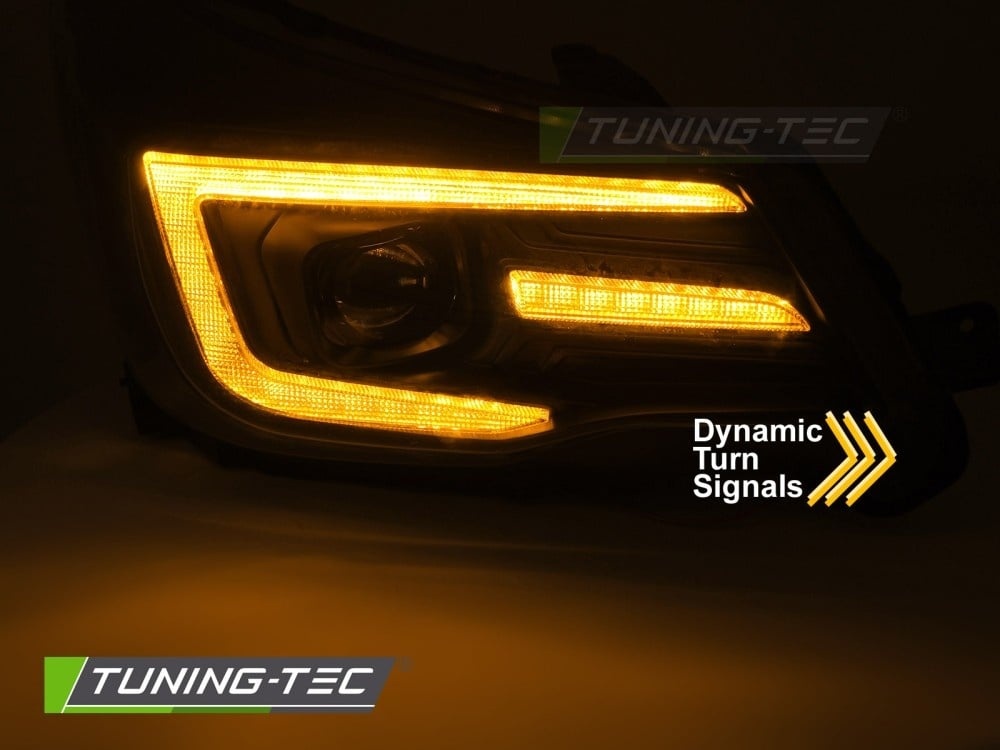 Xenon Koplampen Tube Light DRL Zwart voor SUBARU FORESTER IV 13-18