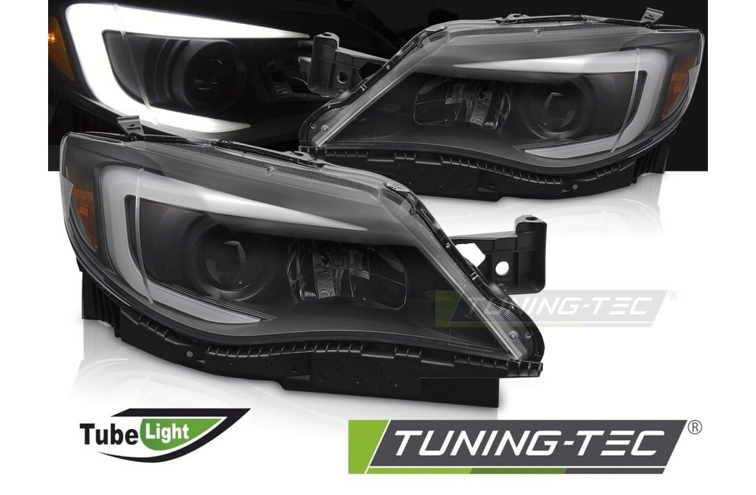 Koplampen Tube Light Zwart voor SUBARU WRX (2008-2014)