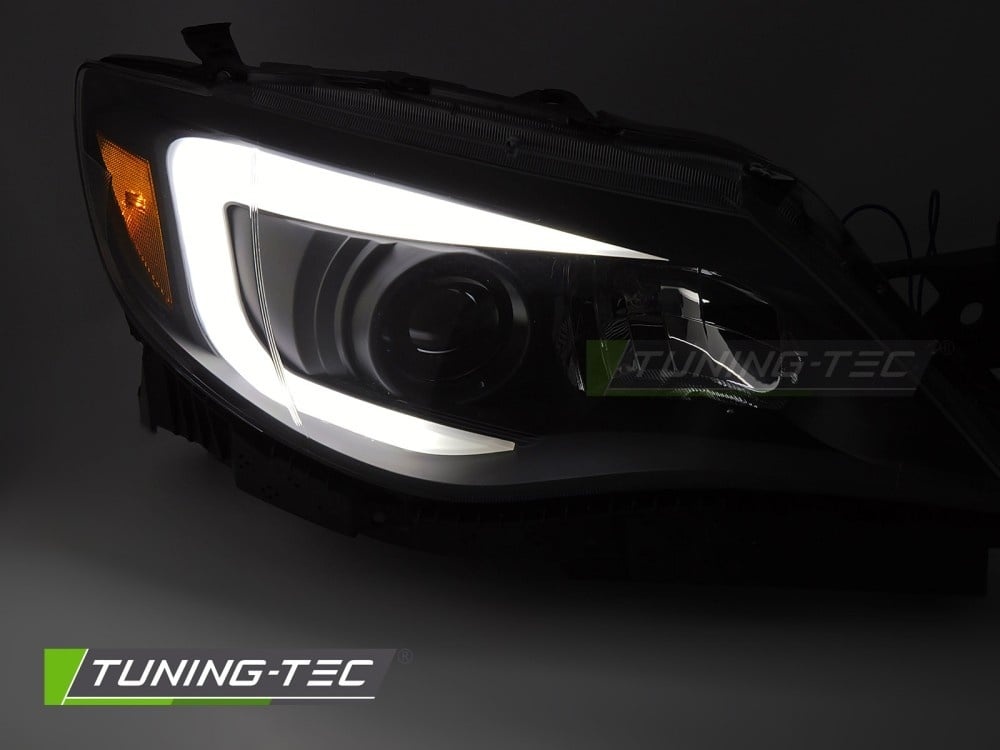 Koplampen Tube Light Zwart voor SUBARU WRX (2008-2014)