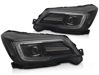 Koplampen Tube Light DRL Zwart geschikt voor Subaru Forester IV 2013-2018