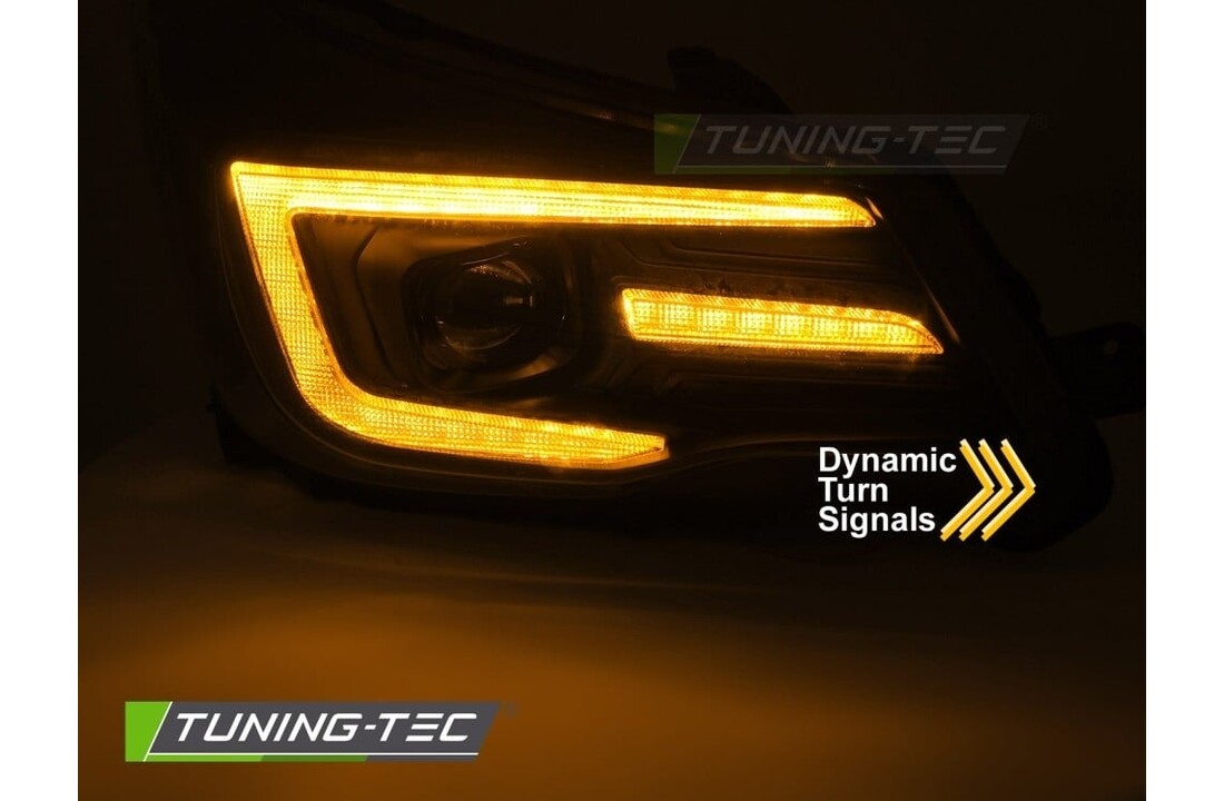 Koplampen Tube Light DRL Zwart geschikt voor Subaru Forester IV 2013-2018