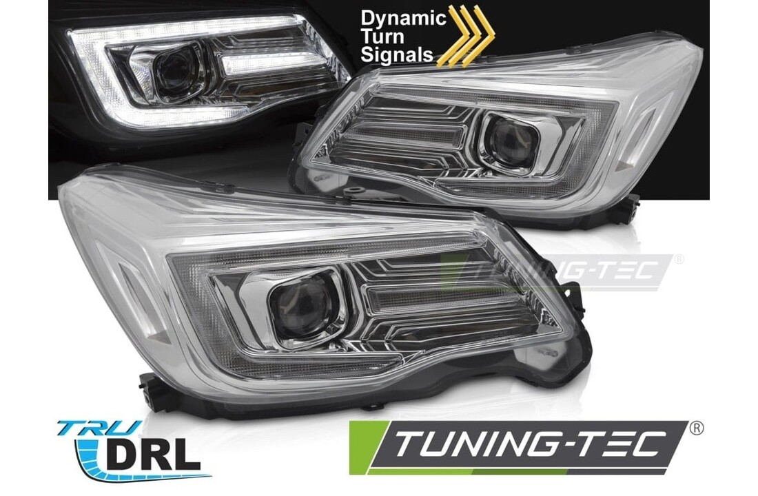 Koplampen Tube Light DRL Chroom Subaru Forester IV 2013-2018