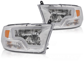 Koplampen DODGE RAM 2009-2018 Chroom LED Tube Light