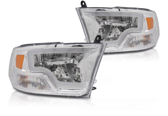 Koplampen DODGE RAM 2009-2018 Chroom LED Tube Light