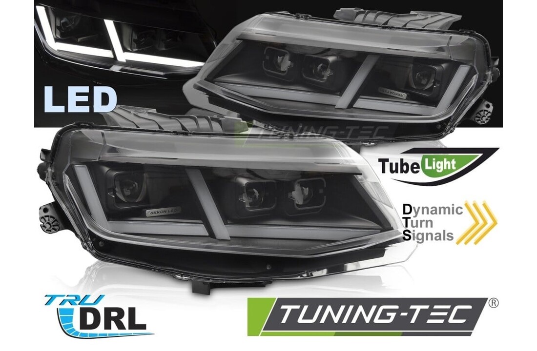 Koplampen Chevrolet Camaro 16-18 Full LED Zwart