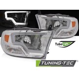Koplampen Tube Light LED Chroom voor Dodge Ram 2009-2018