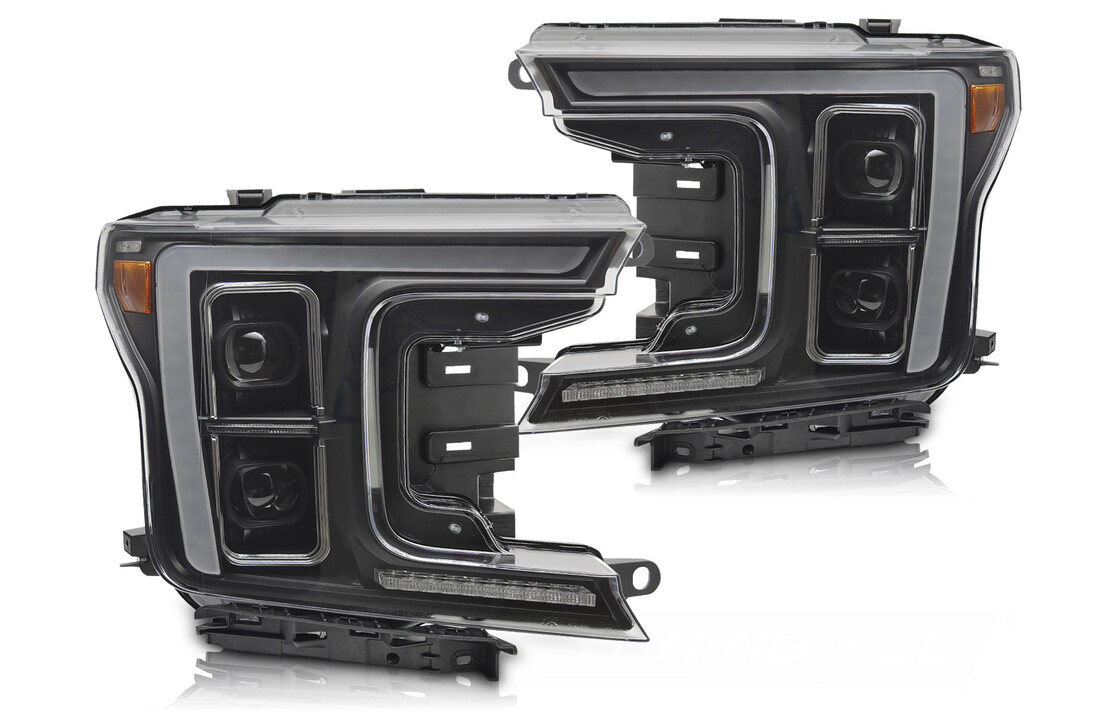Full LED Koplampen Zwart geschikt voor FORD F150 MK13 2017-2020