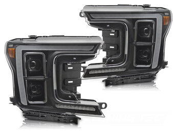 Full LED Koplampen Zwart geschikt voor FORD F150 MK13 2017-2020