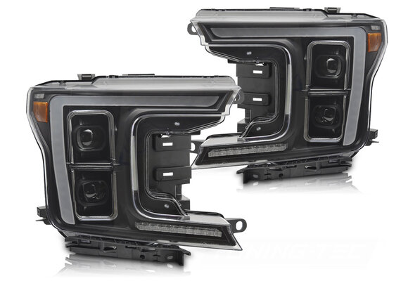 Full LED Koplampen Zwart geschikt voor FORD F150 MK13 2017-2020