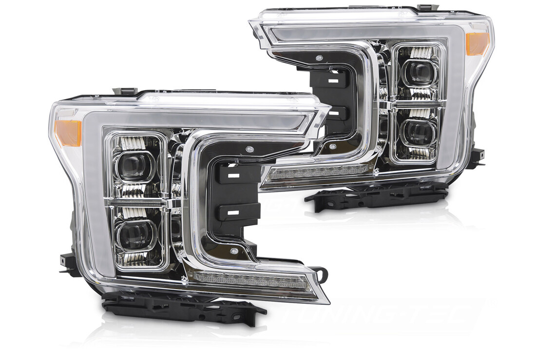 Volledige LED Koplampen Chroom geschikt voor Ford F150 MK13 2017-2020